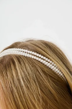 Discount Octavia Three in One Headband in Pearl Hair Accessories