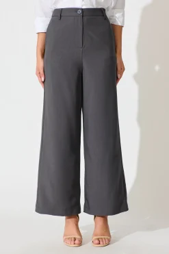 Sale Office Talk Pant in Charcoal Bottoms|Pants