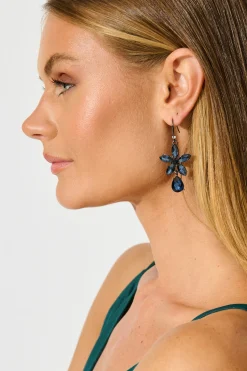 Outlet Olivia Drop Earrings in Navy Stones Jewellery