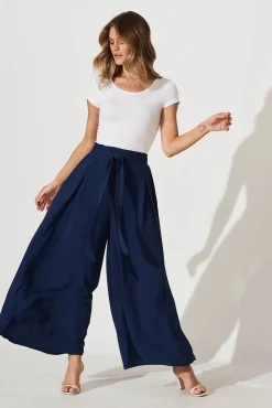 Outlet Page Pants In Navy Bottoms|Pants