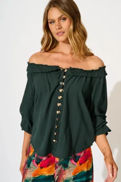 Best Painted Allure Top in Emerald Tops|Casual