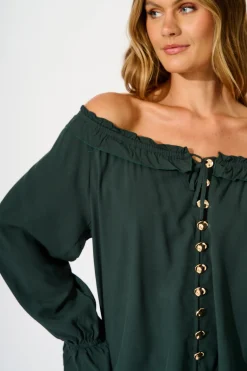 Best Painted Allure Top in Emerald Tops|Casual
