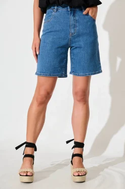 Discount Payette Shorts in Mid Blue Denim Bottoms|Denim