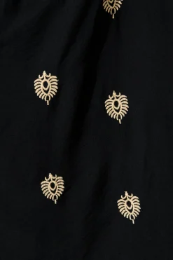 Sale Peggy Maxi Shirt Dress in Black Embroidery Dresses|Casual