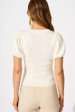 New Perfect Harmony Knit Top in White Tops