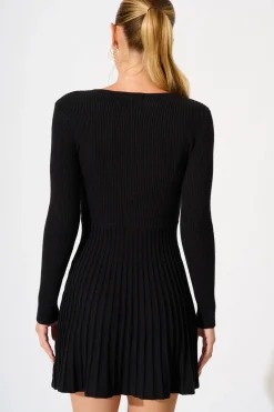 Best Poised Perfection Knit Dress in Black Dresses|Knitwear
