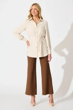 Online Power House Pant in Brown Bottoms