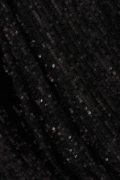 New PRE ORDER Celebration Sequin Mock Wrap Top In Black Tops|Party & Occasion