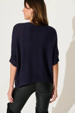 Outlet PRE ORDER Emily Knit In Navy Tops|Knitwear