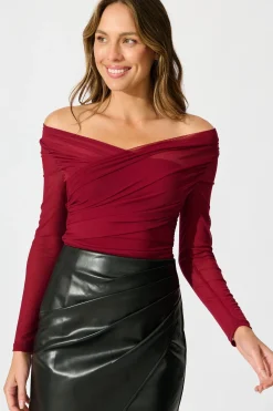 Clearance PRE ORDER Maybe Tomorrow Top in Wine Tops|Party & Occasion