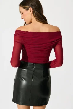 Clearance PRE ORDER Maybe Tomorrow Top in Wine Tops|Party & Occasion