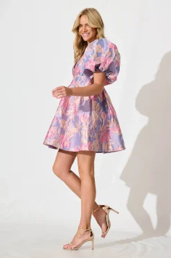 New PRE ORDER Paris Dreamer Dress in Lilac and Pink Metallic Jacquard Dresses|Party