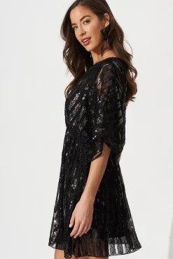 Fashion Prosecco Sequin Dress in Black Dresses|Party