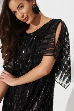 Fashion Prosecco Sequin Dress in Black Dresses|Party