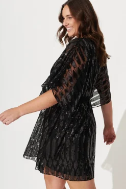 Fashion Prosecco Sequin Dress in Black Dresses|Party