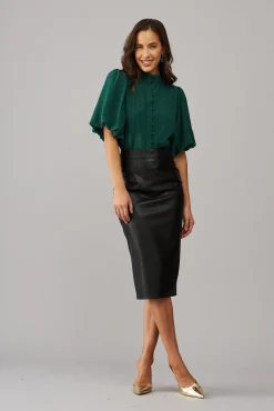 Outlet Prudence Shirt In Emerald Green Tops|Workwear