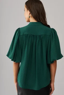 Outlet Prudence Shirt In Emerald Green Tops|Workwear