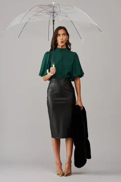 Outlet Prudence Shirt In Emerald Green Tops|Workwear