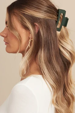 Clearance Prue Hair Claw In Khaki Hair Accessories