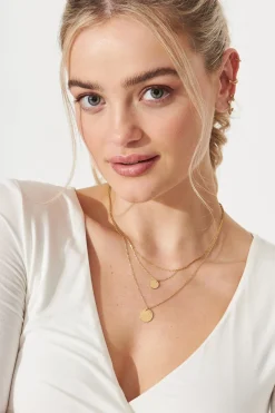 New Raindrops Layered Necklace In Gold Jewellery|Engagement Party