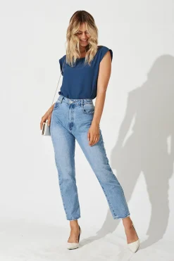 New Rejina Top In Blue Tops|Workwear