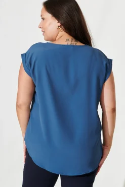New Rejina Top In Blue Tops|Workwear