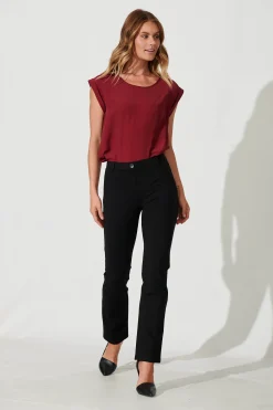 Hot Rejina Top In Wine Tops|Workwear