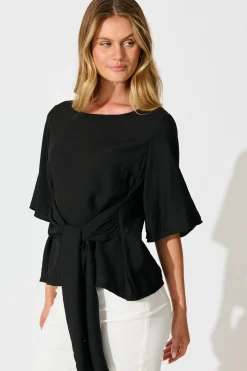 Discount Rhapsody Top in Black Tops|Workwear