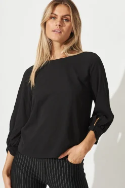 Fashion Rhiah Top In Black Tops|Workwear