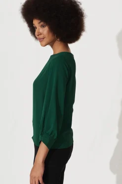 Outlet Rhiah Top in Emerald Tops|Casual