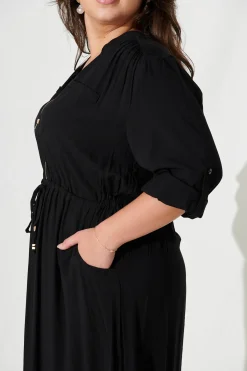 Fashion Rival Zip Dress In Black Dresses|Workwear