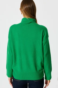 Hot Rochelle Knit In Green Wool Blend Knitwear|Knitwear