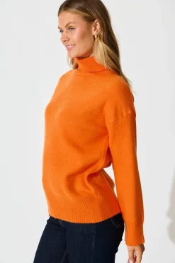 Discount Rochelle Knit In Tangerine Wool Blend Knitwear|Knitwear