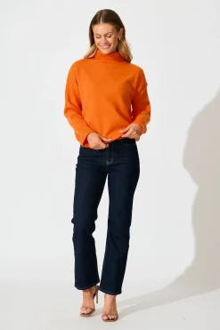 Discount Rochelle Knit In Tangerine Wool Blend Knitwear|Knitwear