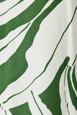 Fashion Romeo Pant In Green with White Leaf Bottoms|Pants