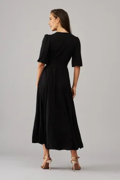 Sale Ronda Maxi Wrap Dress In Black Dresses|Party