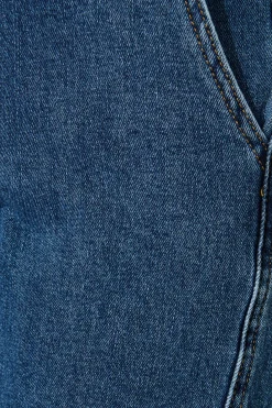 New Rosalia High Rise Straight Leg Jean in Dark Blue Denim Bottoms