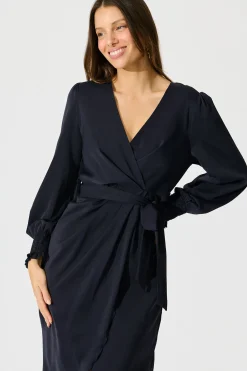 Best Rosemarie Midi Dress in Navy Dresses|Party