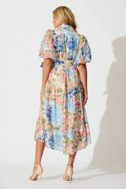 Best Rosina Maxi Shirt Dress in Vintage Floral Print Dresses|Party