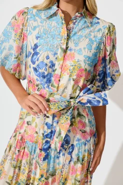 Best Rosina Maxi Shirt Dress in Vintage Floral Print Dresses|Party