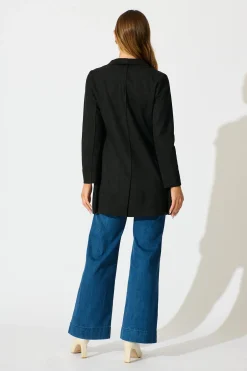 Online Rowan Jacket in Black Suedette Outerwear|Outerwear