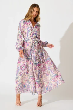 Discount Rumours Maxi Dress in Pink Multi Floral Dresses|Casual