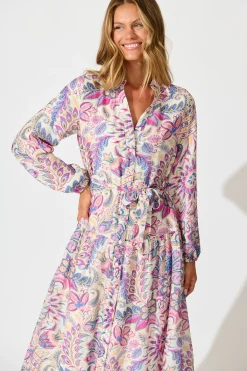 Discount Rumours Maxi Dress in Pink Multi Floral Dresses|Casual