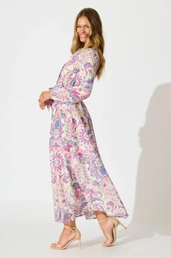 Discount Rumours Maxi Dress in Pink Multi Floral Dresses|Casual