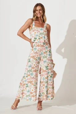 Discount Sandcastle Jumpsuit In Multi Palm Print Bottoms|Playsuits & Jumpsuits