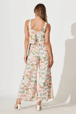 Discount Sandcastle Jumpsuit In Multi Palm Print Bottoms|Playsuits & Jumpsuits