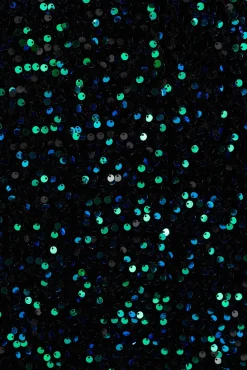 New Sapphira Sequin Dress In Black With Green Sequin Dresses|Party
