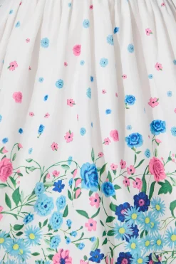 Hot Sausalito Dress In White With Pink And Blue Floral Dresses|Casual