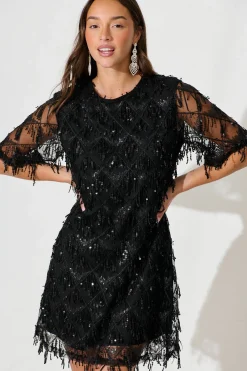 Online See Me Dress In Black Sequin Dresses|Party