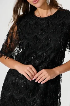 Online See Me Dress In Black Sequin Dresses|Party